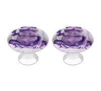 Jubonexis Lot de 2 boutons de tiroir ronds avec vis en forme de grenouille psychédélique dans un signe de paix pour armoire, maison, bureau, cuisine