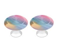 Jubonexis Lot de 2 boutons de tiroir ronds doux aux couleurs pastel d'été avec vis, poignées de tiroir de commode, décoration pour armoire, maison, bureau, cuisine