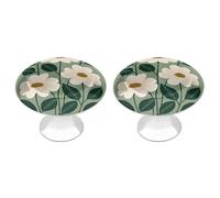 Jubonexis Lot de 2 boutons de tiroir ronds modernes du milieu du siècle avec vis, décoration pour armoire, bureau, cuisine