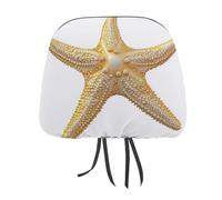 Jubonexis Lot de 2 housses élastiques et confortables pour appuie-tête de voiture imprimées avec grandes étoiles de mer pour homme et femme, compatible avec la plupart des voitures, camionnettes, SUV