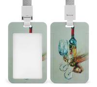 Jubonexis Lot de 2 magnifiques porte-badges rétractables pour verres à vin, porte-cartes, porte-nom, pour le travail, le bureau, les médecins, les infirmières