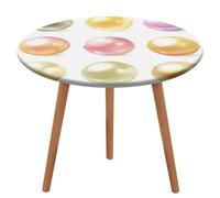 Jubonexis Lot de nappes rondes imperméables et élastiques avec perles de couleur pastel pour pique-nique, camping, salle à manger, 127 cm