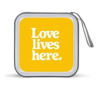 Jubonexis Love Lives Here on Yellow CD Case DVD Case Portable