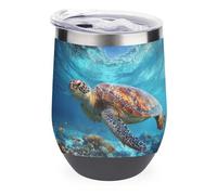 Jubonexis Majestic - Gobelet à vin en acier inoxydable à double paroi isotherme avec couvercle, 355 ml