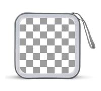 Jubonexis Mallette de rangement portable pour CD et DVD Motif échiquier Gris et blanc