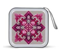 Jubonexis Mallette de rangement pour CD, DVD et CD Rose