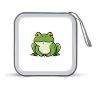 Jubonexis Mallette de rangement pour CD et DVD en forme de grenouille mignonne pour voiture, maison, voyage