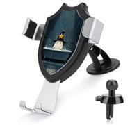 Jubonexis Mignon fantôme noir chapeau de magicien dans la baignoire support de téléphone de voiture support triangle clip base grille d'aération téléphone portable voiture support voiture accessoires