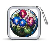 Jubonexis Morning Glory Étui de rangement portable pour CD DVD Motif fleurs