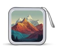 Jubonexis Mountain Range Étui de rangement portable pour CD DVD pour voiture, maison, voyage