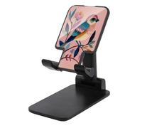Jubonexis Petit oiseau perché sur une branche incurvée - Support de téléphone portable pliable et réglable pour bureau