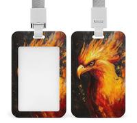 Jubonexis Phoenix Porte-badge rétractable à clip pour carte de protection pour le travail, le bureau, les médecins, les infirmières