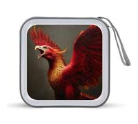 Jubonexis Phoenix Rising Étui de rangement portable pour CD DVD pour voiture, maison, voyage