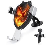 Jubonexis Phoenix Rising Mythical Bird Support de téléphone de voiture Triangle Clip Base Air Vent Support de téléphone portable Accessoires automobiles pour smartphones portables de 4 à 6 pouces