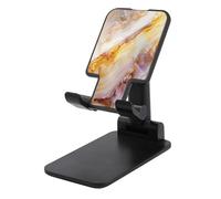 Jubonexis Plaque de pierre fantaisie en jaune doré pâle, beige, support de téléphone portable pliable et réglable pour bureau
