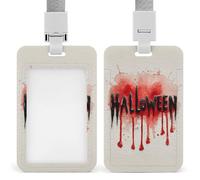 Jubonexis Porte-badge d'identification de sang rétractable à clip pour Halloween, protecteur de carte, badge nominatif pour travail, bureau, médecin, infirmière
