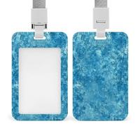 Jubonexis Porte-badge d'identification simple et plat à texture métallique brillante avec clip rétractable pour le travail, le bureau, les médecins, les infirmières