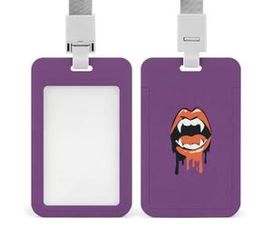 Jubonexis Porte-badge minimaliste à crocs en forme de bouche de vampire rétractable à clip pour carte de protection pour le travail, le bureau, les médecins, les infirmières