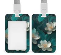 Jubonexis Porte-badge rétractable à clip bleu et doré avec texture liquide qui coule de l'eau pour le travail, le bureau, les médecins, les infirmières