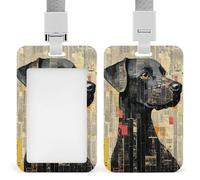 Jubonexis Porte-badge rétractable avec clip de protection pour badge d'identification labrador pour travail, bureau, médecin, infirmière