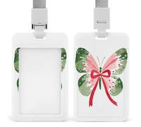 Jubonexis Porte-badge rétractable en forme de papillon de Noël avec nœud en velours rouge pour le travail, le bureau, les médecins, les infirmières