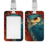 Jubonexis Porte-badge rétro en forme de chouette rétractable avec clip pour carte de protection pour le travail, le bureau, les médecins, les infirmières