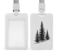 Jubonexis Porte-badge rustique vintage en épicéa rétractable avec clip pour carte de protection, badge nominatif, étiquette de nom pour travail, bureau, médecin, infirmière