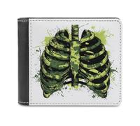 Jubonexis Portefeuille à deux volets en cuir PU souple avec contour en forme de cage aux couleurs camouflage, porte-monnaie, carte de crédit, porte-cartes durable pour homme et femme