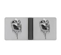 Jubonexis Portefeuille à deux volets en cuir PU souple avec motif visage de femme qui coule de liquide, porte-monnaie, carte de crédit, porte-cartes, portefeuille fin pour homme et femme