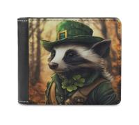 Jubonexis Portefeuille à deux volets en cuir synthétique souple avec motif de blaireau, porte-monnaie, carte de crédit, porte-monnaie, portefeuille fin et durable pour hommes et femmes