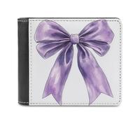 Jubonexis Portefeuille à deux volets en cuir synthétique souple avec nœud papillon et queues, porte-monnaie, porte-monnaie, carte de crédit, portefeuille fin durable pour homme et femme, couleur