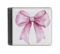 Jubonexis Portefeuille à deux volets en cuir synthétique souple avec nœud papillon et queues, porte-monnaie, porte-monnaie, carte de crédit, portefeuille fin durable pour homme et femme, Couleur : 1