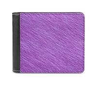 Jubonexis Portefeuille à deux volets en cuir synthétique souple avec texture violette vive pour pièces de monnaie, carte de crédit, porte-cartes fin pour homme et femme