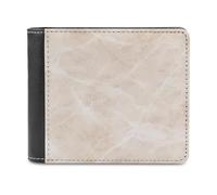 Jubonexis Portefeuille à deux volets en cuir synthétique souple beige clair marbré veines blanches, porte-monnaie, porte-monnaie, carte de crédit, porte-cartes fin pour homme et femme