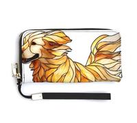 Jubonexis Portefeuille long à deux volets en cuir synthétique avec attrape-soleil Golden Retriever - Porte-monnaie - Porte-cartes - Pour homme et femme