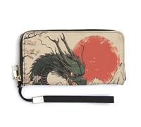 Jubonexis Portefeuille long à deux volets en cuir synthétique avec bol mangeur de ramen japonais pour pièces de monnaie, carte de crédit, porte-cartes et argent pour homme et femme