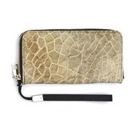 Jubonexis Portefeuille long à deux volets en cuir synthétique avec motif crocodile - Porte-monnaie - Porte-cartes - Stockage d'argent durable pour homme et femme