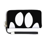 Jubonexis Portefeuille long à deux volets en cuir synthétique avec motif de pieds d'animaux pour pièces de monnaie, cartes de crédit, porte-cartes et argent pour homme et femme