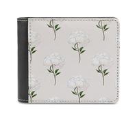 Jubonexis Portefeuille minimaliste à deux volets en cuir synthétique souple avec porte-monnaie, carte de crédit, porte-cartes et porte-monnaie pour homme et femme Blanc
