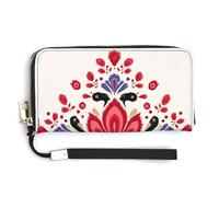 Jubonexis Portefeuille traditionnel ukrainien en cuir synthétique à deux volets, porte-monnaie, carte de crédit, porte-cartes durable pour homme et femme