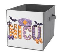 Jubonexis Preppy Nurse Cap NICU Cubes de rangement pliables en tissu décoratif avec poignées pour étagères, placards, 27 x 27 cm