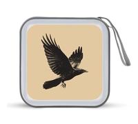 Jubonexis Raven in Flight Étui de rangement CD DVD portable pour voiture, maison, voyage