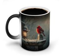 Jubonexis Red Bird Ion The Wood Sign Dreamy Tasse à café en céramique changeant de couleur changeante 325 ml