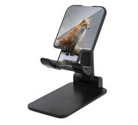 Jubonexis Red Fox Sits by The River Support de téléphone portable pliable et réglable pour bureau