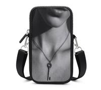 Jubonexis Sac à bandoulière pour téléphone portable avec sangle réglable Motif femme portant un porte-clés vintage