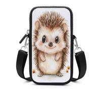 Jubonexis Sac à bandoulière pour téléphone portable et smartphone avec sangle réglable Motif hérisson
