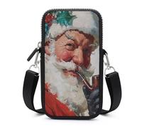 Jubonexis Sac à bandoulière pour téléphone portable et smartphone avec sangle réglable Motif Père Noël