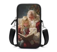 Jubonexis Sac à bandoulière pour téléphone portable et smartphone avec sangle réglable Motif Père Noël