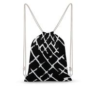 Jubonexis Sac à dos large et imparfait blanc avec cordon de serrage, sac à dos en toile, sac de sport léger pour homme et femme