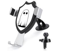 Jubonexis Simple Doodle of The Ghost Support de téléphone de voiture Triangle Clip Base Air Vent Support de téléphone portable Accessoires automobiles pour smartphones portables de 4 à 6 pouces